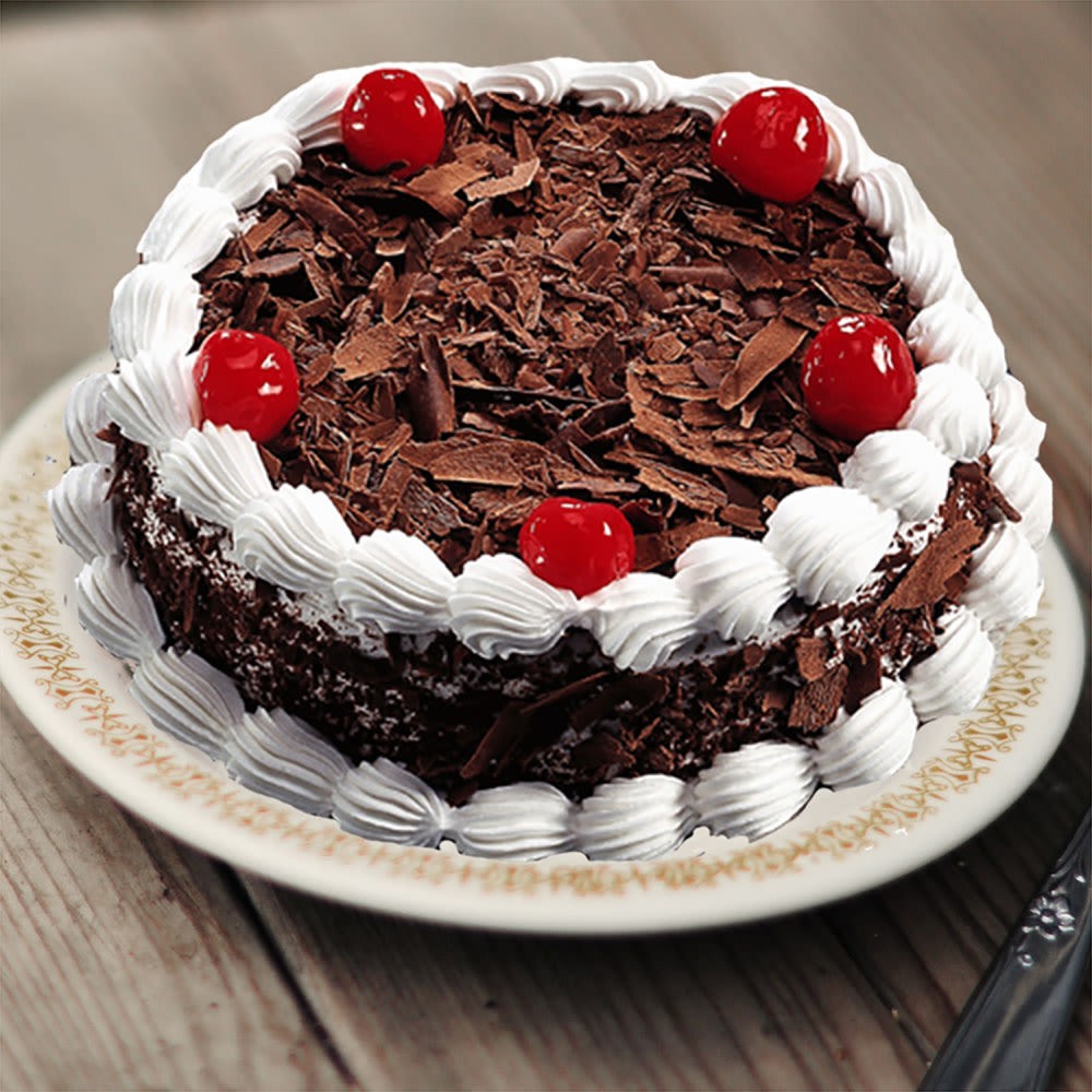 Black Forest Cake Luv Flower Cake