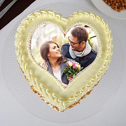 Mothers Day Heart Shape Butterscotch Cake @ Best Price | Giftacrossindia