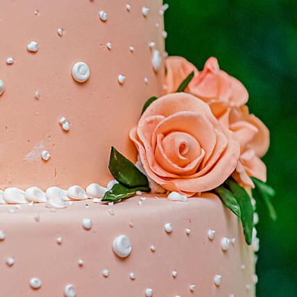2 Tier Simple Floral Cake – Kake King LLC