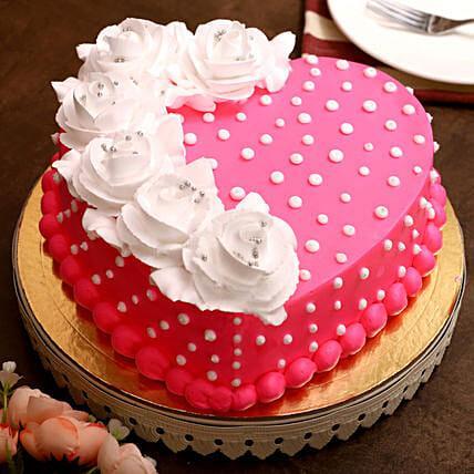 Vanilla Heart Shape Cake| Birthday special cake| anniversary cake |  engagement special |online cake