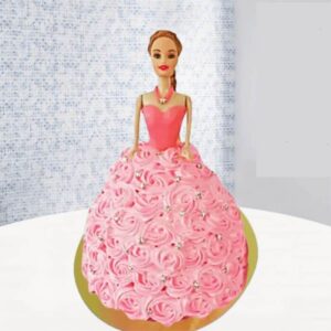 Pink Barbie Doll Cake Vanilla