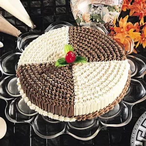 Dual Cream Chocolate Cake