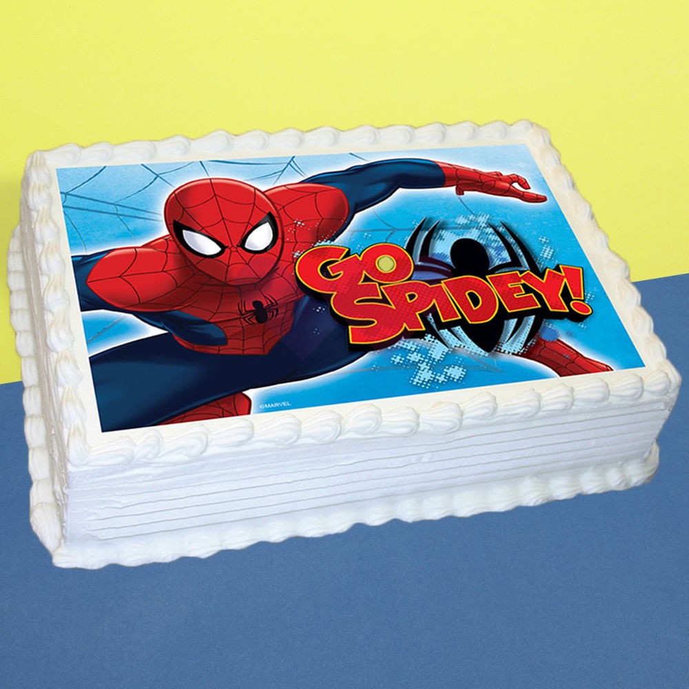 Spiderman Vanilla Photo Cake - Luv Flower & Cake
