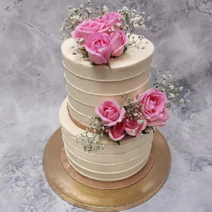 Floral Wedding Cake - Luv Flower & Cake