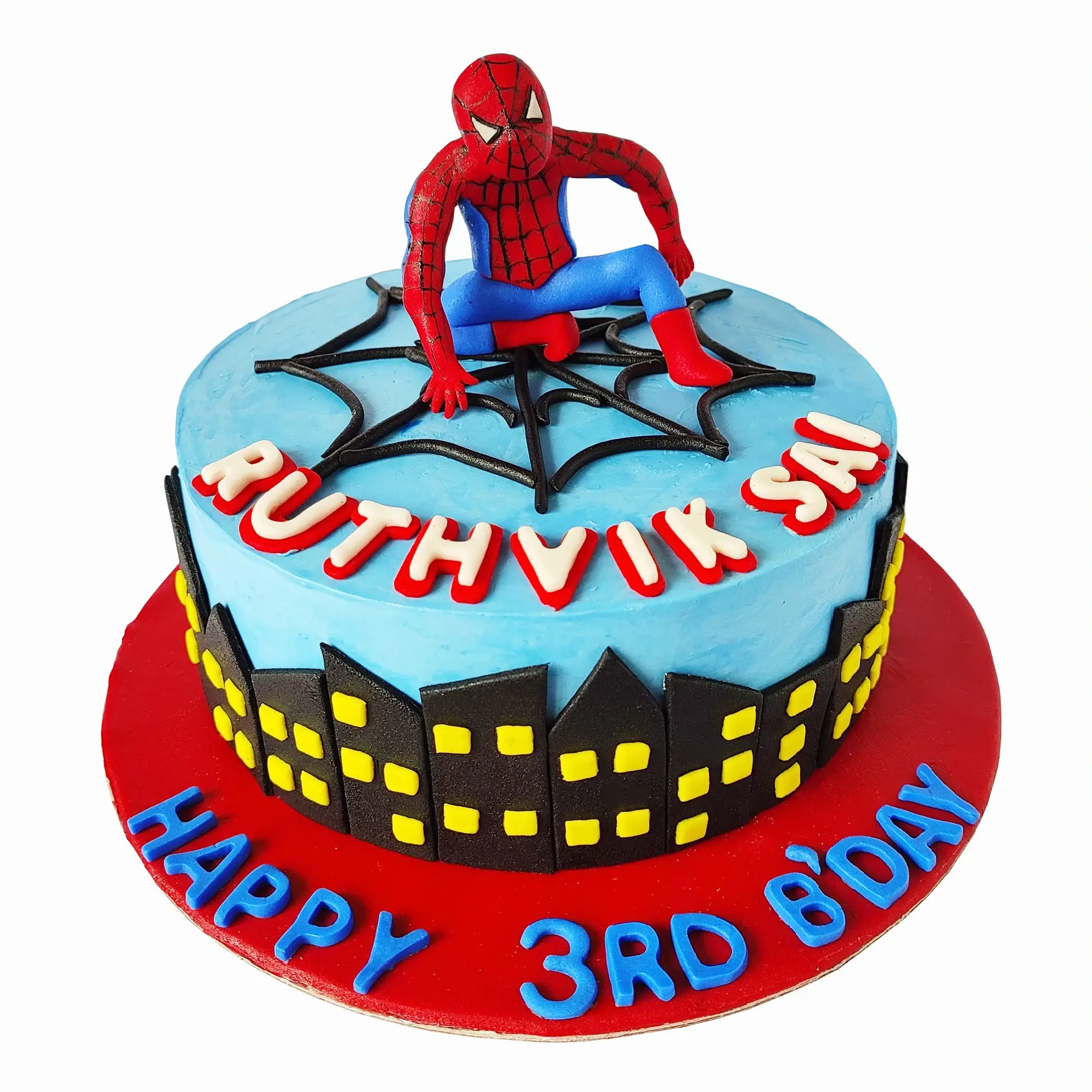 Buy Online Eggless Spiderman Face Cake Delivery In Noida