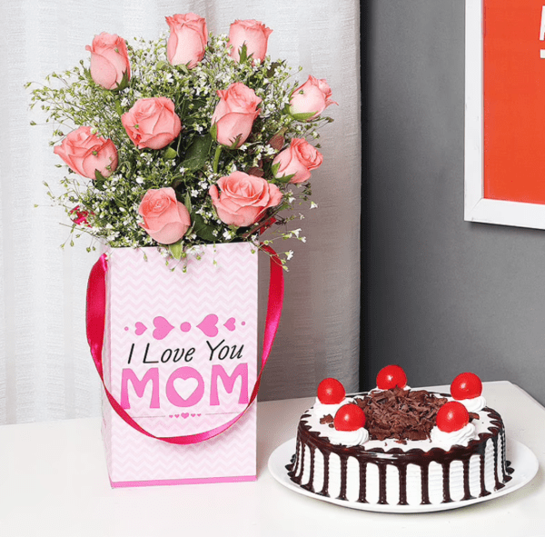 Mother's Day combo cake and flower
