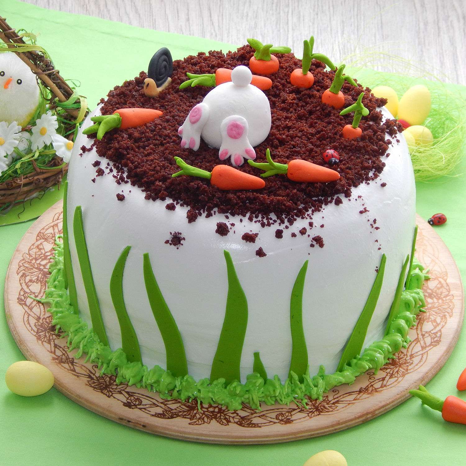 A super cute Bunny theme 1st birthday cake ✨🐰 #thebakersden #bunnycake  #bunnytheme #1stbirthday #birthdaycake #1stbirthdaycake #ca... | Instagram