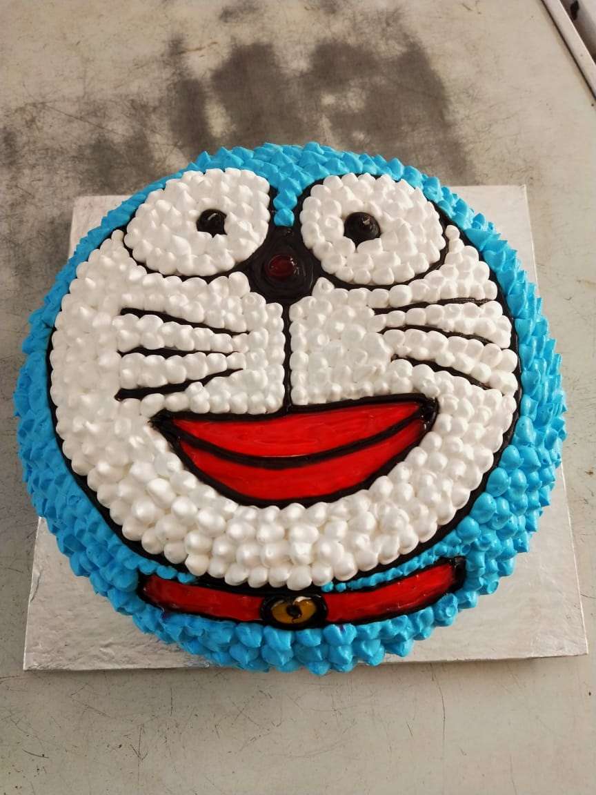 Loving Creations for You: 'Flying Doraemon' Rainbow Cloud Chiffon Cake