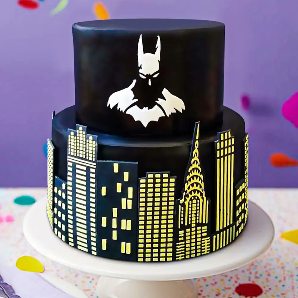Combo of Superman & Batman Cake