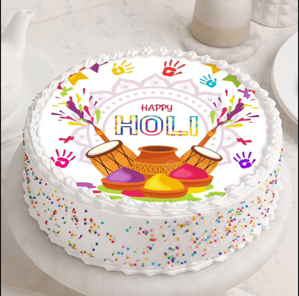 Holi Birthday Cake Ideas Images (Pictures) | Custom cakes, Cake designs, Cake  designs images