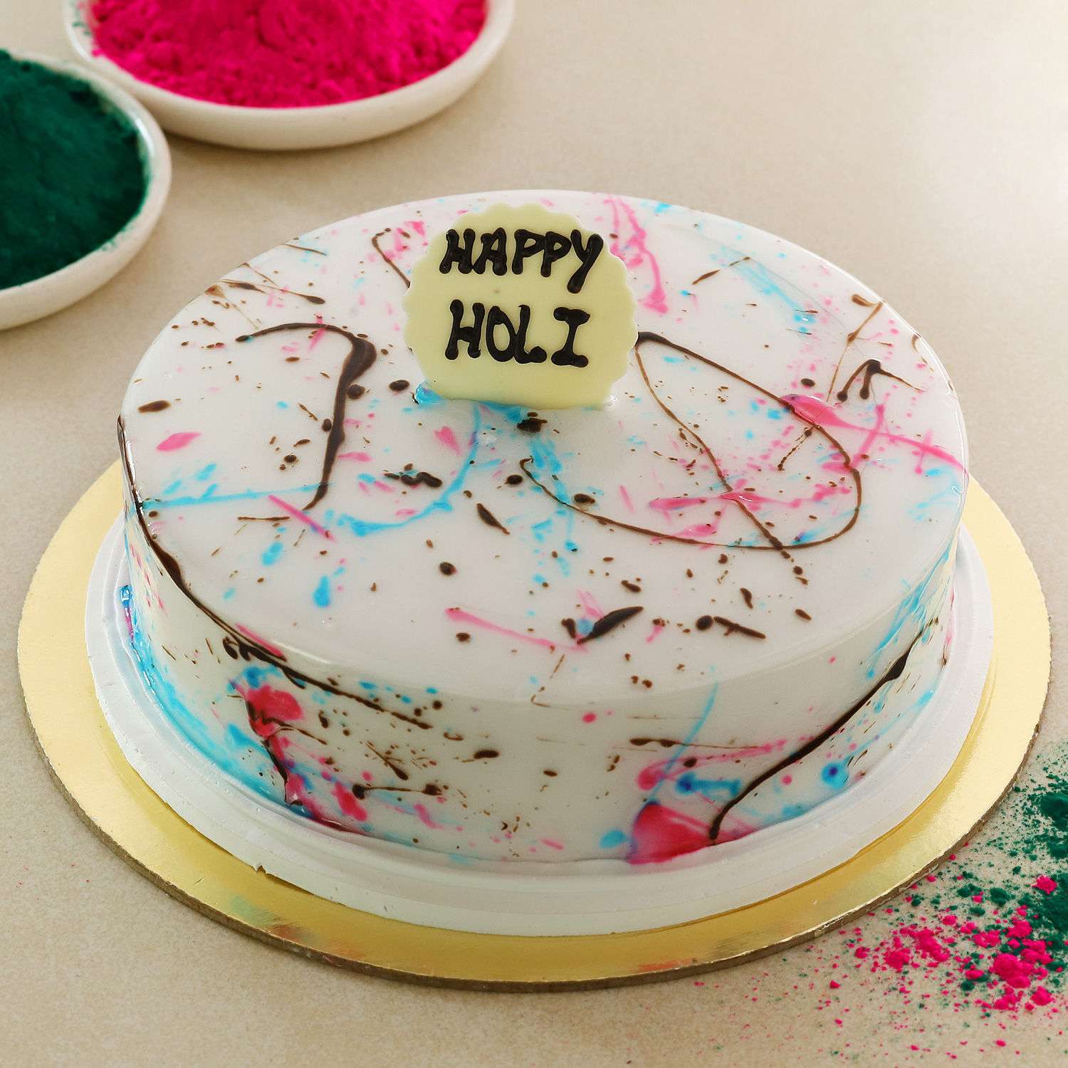 Colorful Holi Cakes