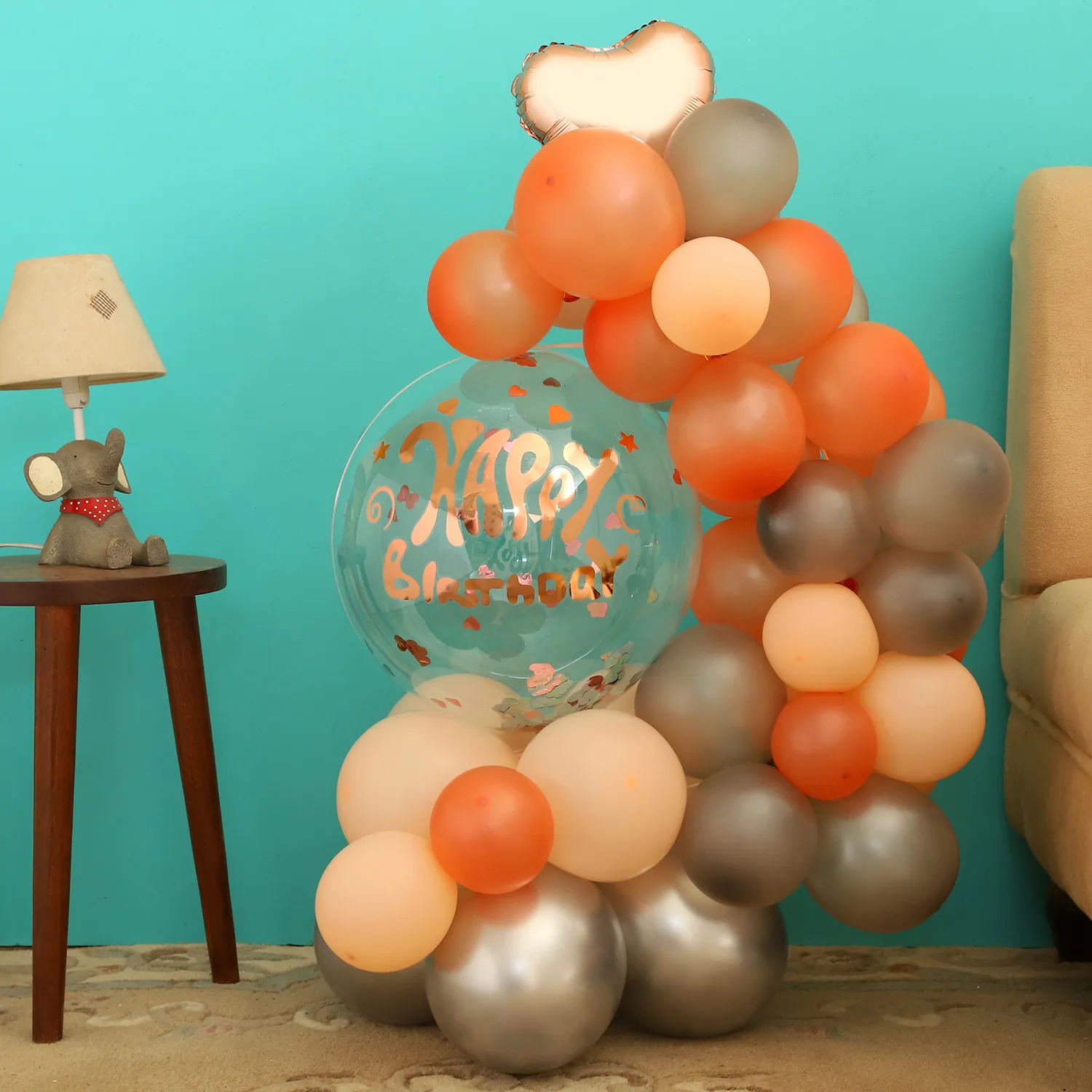 Gold Birthday Balloon Bouquet