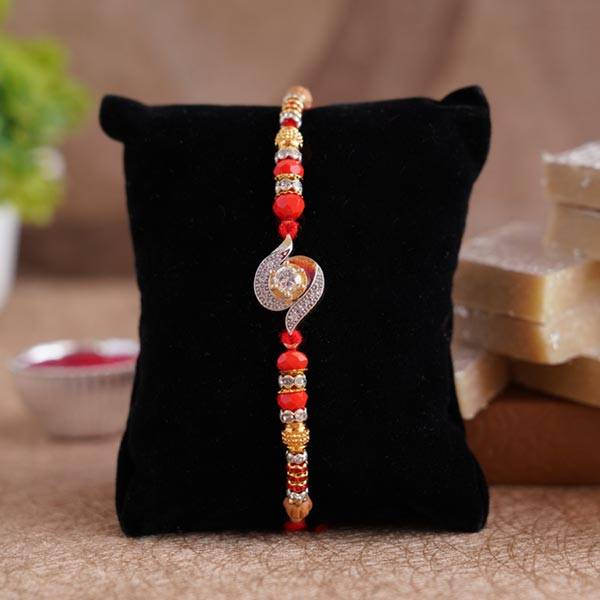AD Rakhi Pair with Kaju Sweets: - Image 2