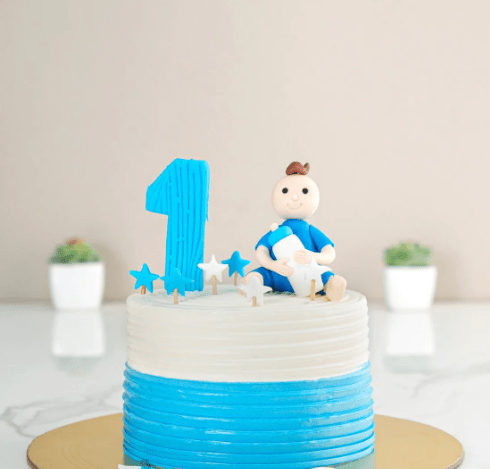 Blue Elephant Theme Customized Cake Topper | Birthday Celebrations – Party  Supplies India