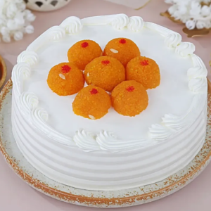 Celebratory Motichoor Laddoo Cake