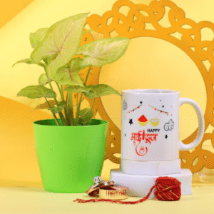 Synogonium Plant with Bhaidooj Mug Combo