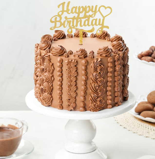 Luscious Double Chocolate Birthday Cake