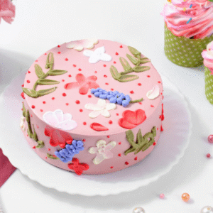 Pink Floral Delight Cake