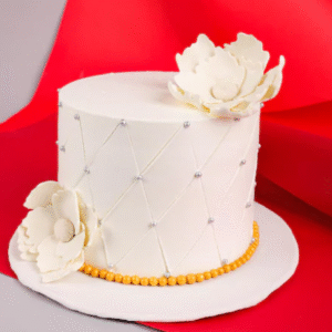 Floral Red Velvet Cake