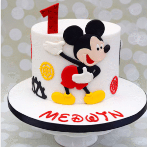 Mickey mouse welcome Fondant cake