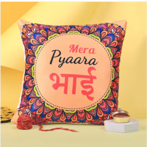 Mera Pyara Bhai Bhaidooj Cushion with Roli Chawal