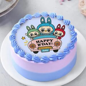 Labubu Chocolate Birthday Eggless Bento Cake