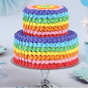 Two Tier Rainbow Chocolate Cake 2.5 Kg