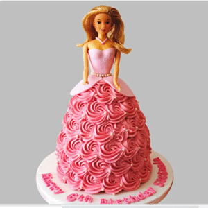 Flamboyant Barbie Cake Vanilla 2kg