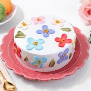 Flowers And Beads Serene Cake