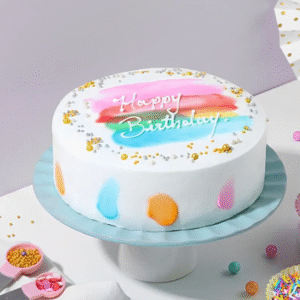 Rainbow Delight Eggless Pineapple Birthday Cake