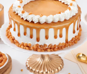 Caramel Drip Crunch Cake