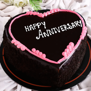Happy Anniversary Heart Shaped Cake- Half Kg