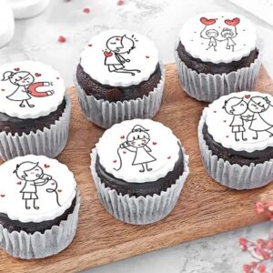 Love Couple Cupcakes Set of 6