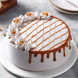 Caramel Crown Eggless Cake
