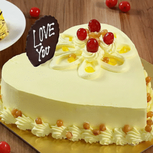 Heart Shaped Butterscotch Cake Half Kg