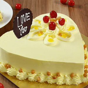 Heart Shaped Butterscotch Cake Half Kg