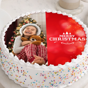 Ambrosial Photo Cake For Christmas