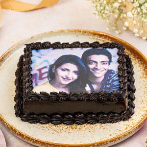 Decorated Chocolate Photo Cake Half Kg