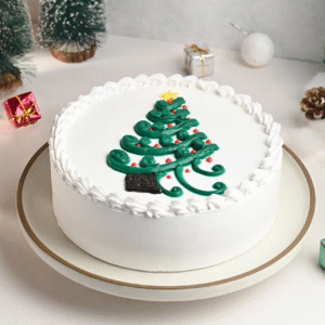 Festive Christmas Tree Cake