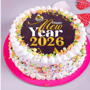 New Year Celebration Vanilla Cake