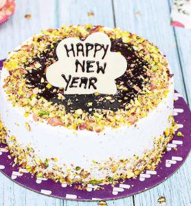 New Year Crunchy Choco Cake