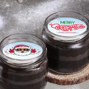 Merry Christmas Choco Jar Cake Duo