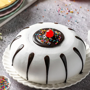 Black Forest Designer Cake- Eggless Half Kg