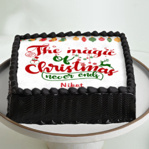 Christmas Magic Photo Cake