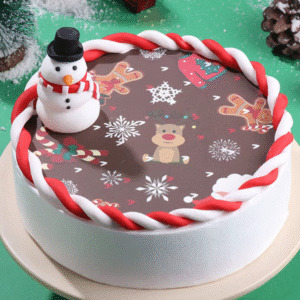 Delightful Snowman Xmas Cake