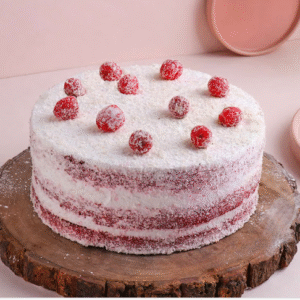 Red Velvet Cream Cake With Fondant Balls