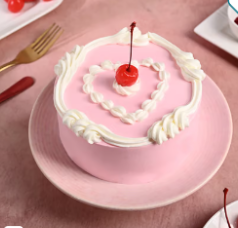 Blushing Heart Cake