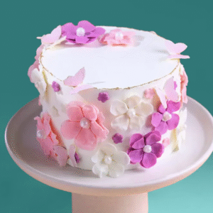 Blooms N Pearls Theme Cake