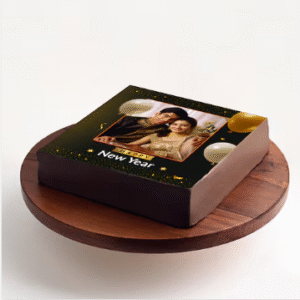 New Year Truffle Photo Cake