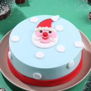 Blushing Santa Christmas Cake
